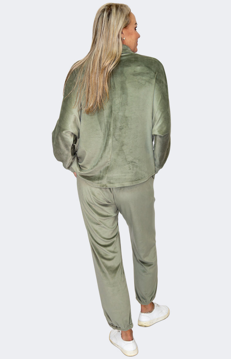 Olive | CloudSoft Suede Knit Lounge Set