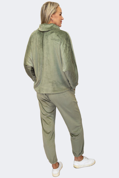 Olive | CloudSoft Suede Knit Lounge Set