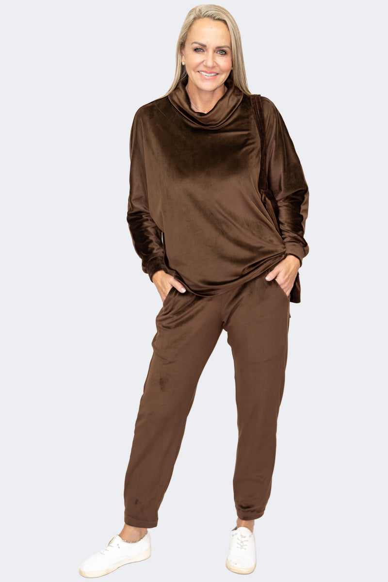 Chocolate | CloudSoft Suede Knit Lounge Set