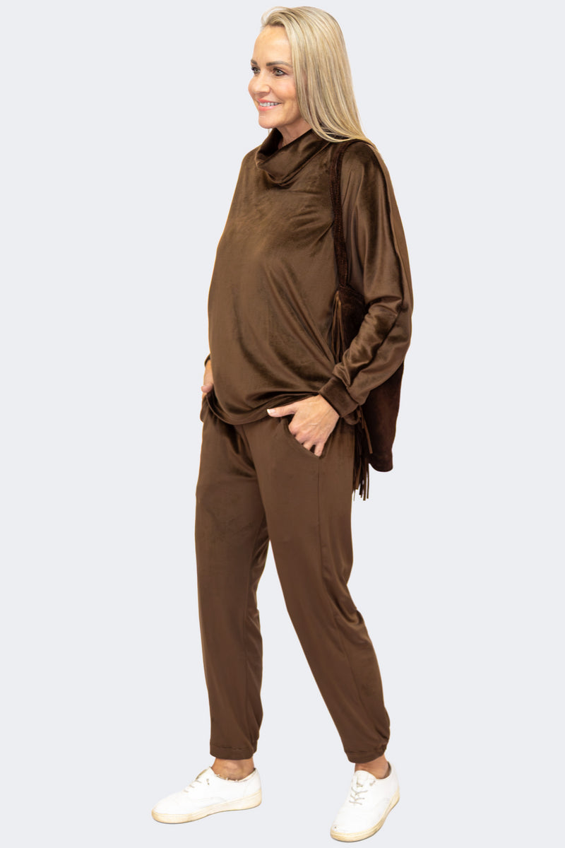 Chocolate | CloudSoft Suede Knit Lounge Set