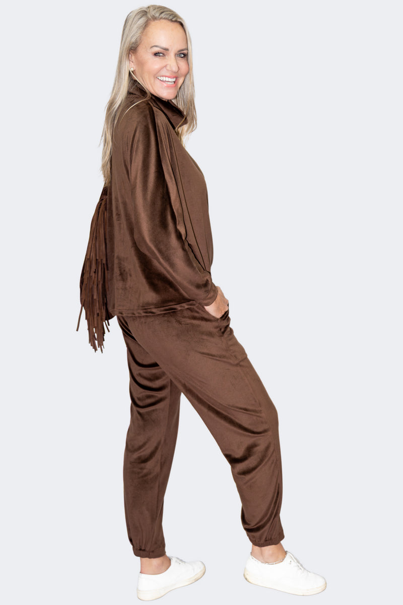 Chocolate | CloudSoft Suede Knit Lounge Set
