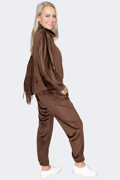 Chocolate | CloudSoft Suede Knit Lounge Set