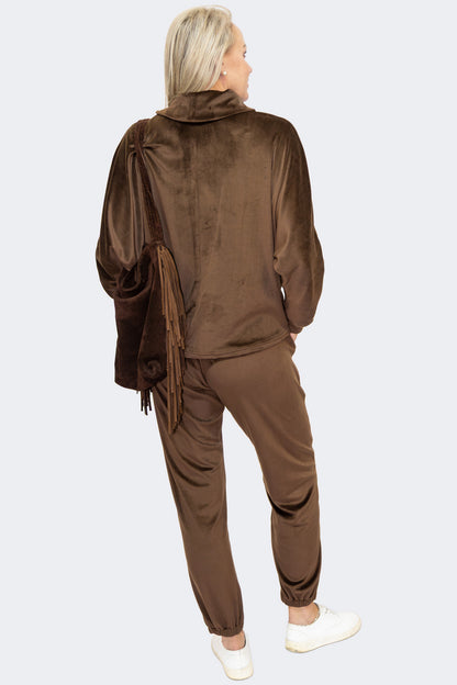 Chocolate | CloudSoft Suede Knit Lounge Set